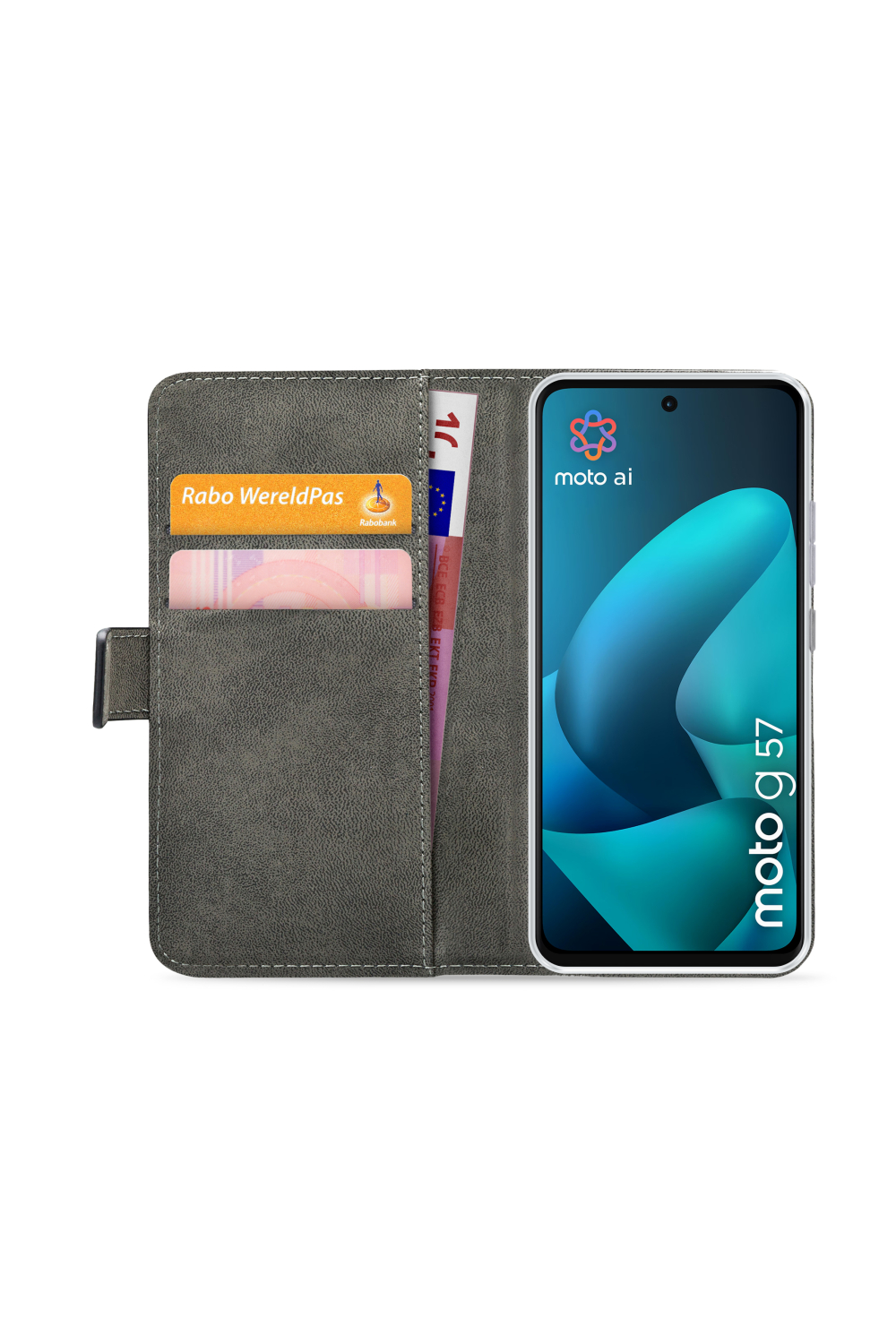 Mobilize Classic Gelly Wallet Book Case Motorola Moto G57 Black - Afbeelding 3