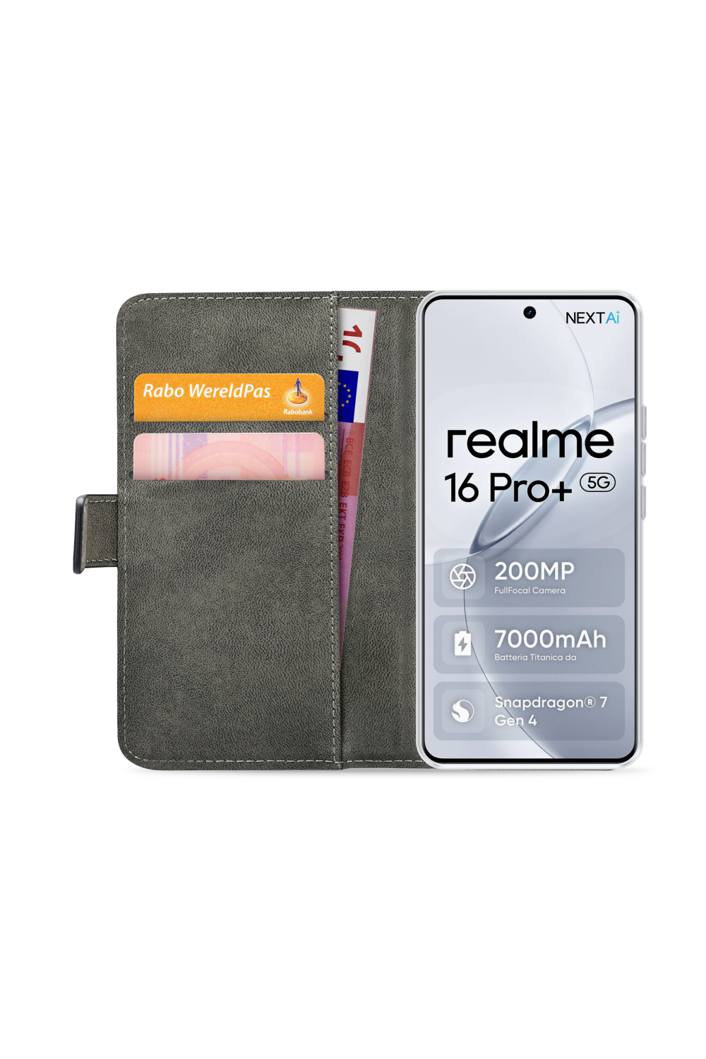 Mobilize Classic Gelly Wallet Book Case Realme 16 Pro+ 5G Black - Afbeelding 3