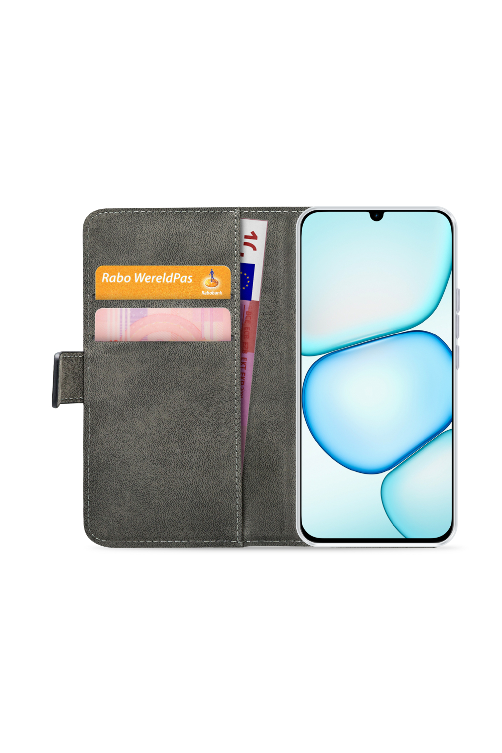 Mobilize Classic Gelly Wallet Book Case Realme C100 5G Black - Afbeelding 3