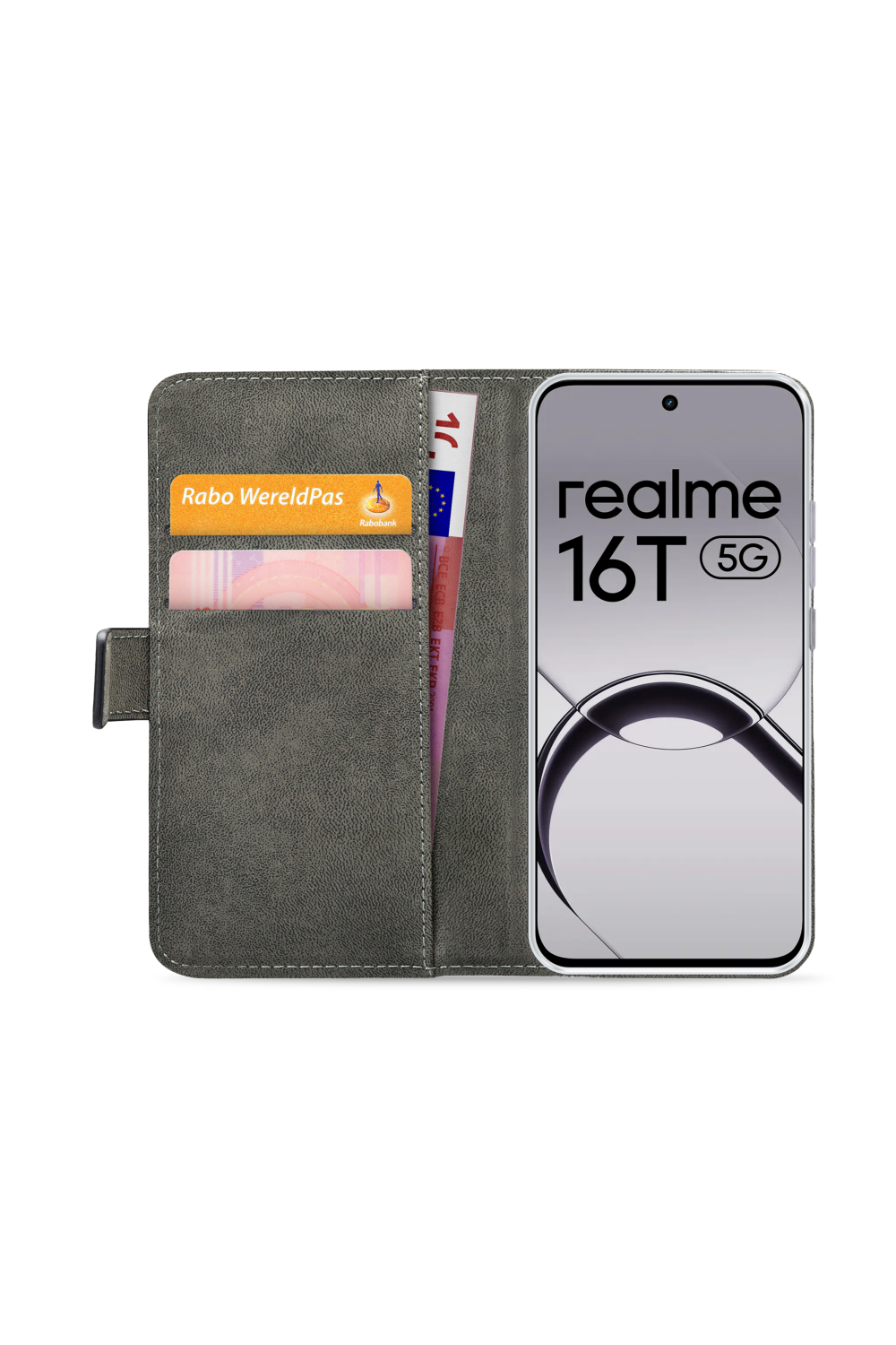 Mobilize Classic Gelly Wallet Book Case Realme 16T 5G Black - Afbeelding 3
