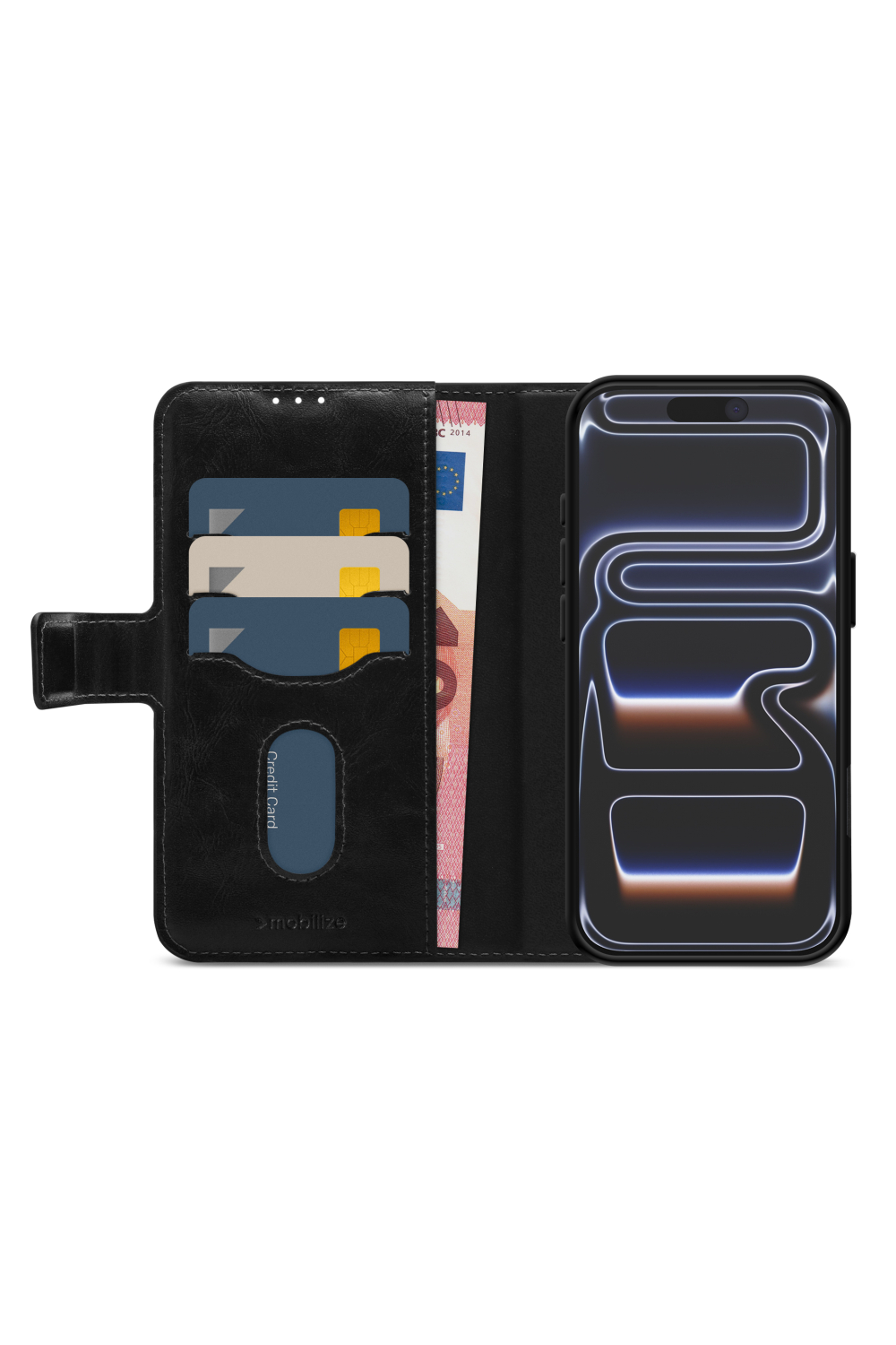 Mobilize 2In1 Magsafe Compatible Gelly Wallet Case Apple Iphone 17 Pro/18 Pro Black - Afbeelding 2