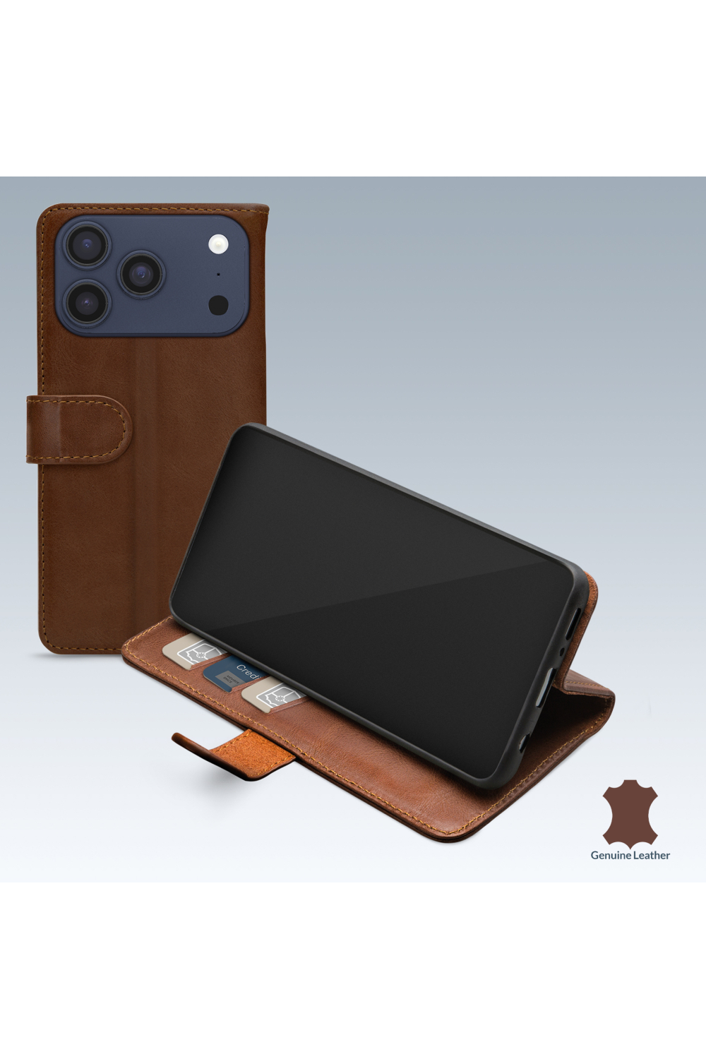 Mobilize Leather Wallet Apple Iphone 17 Pro Max/18 Pro Max Brown