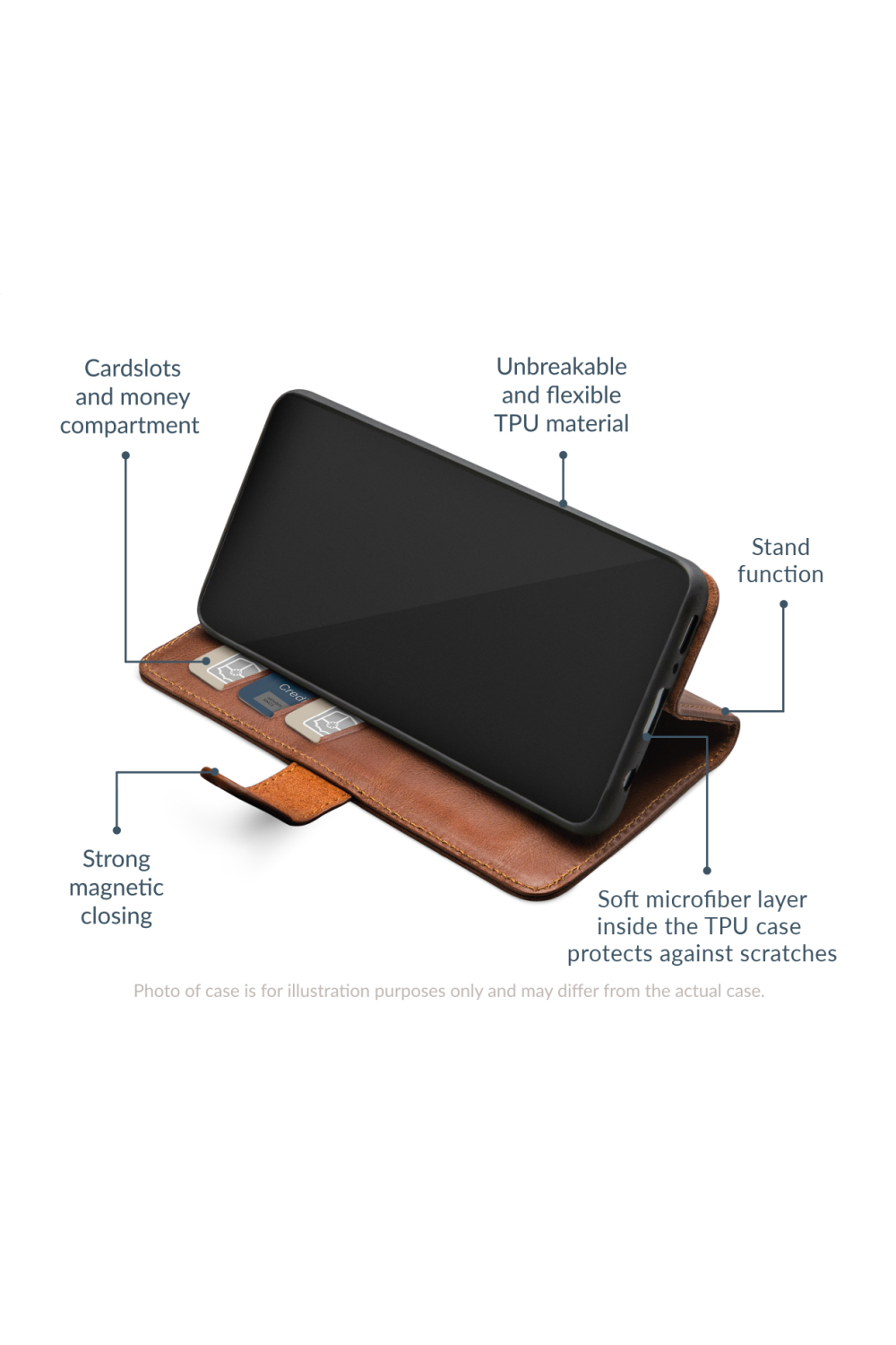 Mobilize Leather Wallet Apple Iphone 17 Pro Max/18 Pro Max Brown - Afbeelding 4