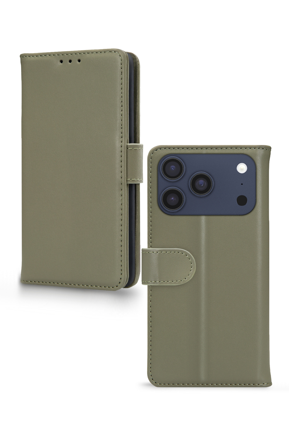 Mobilize Premium Gelly Wallet Book Case Apple Iphone 17 Pro Max/18 Pro Max Green - Afbeelding 2