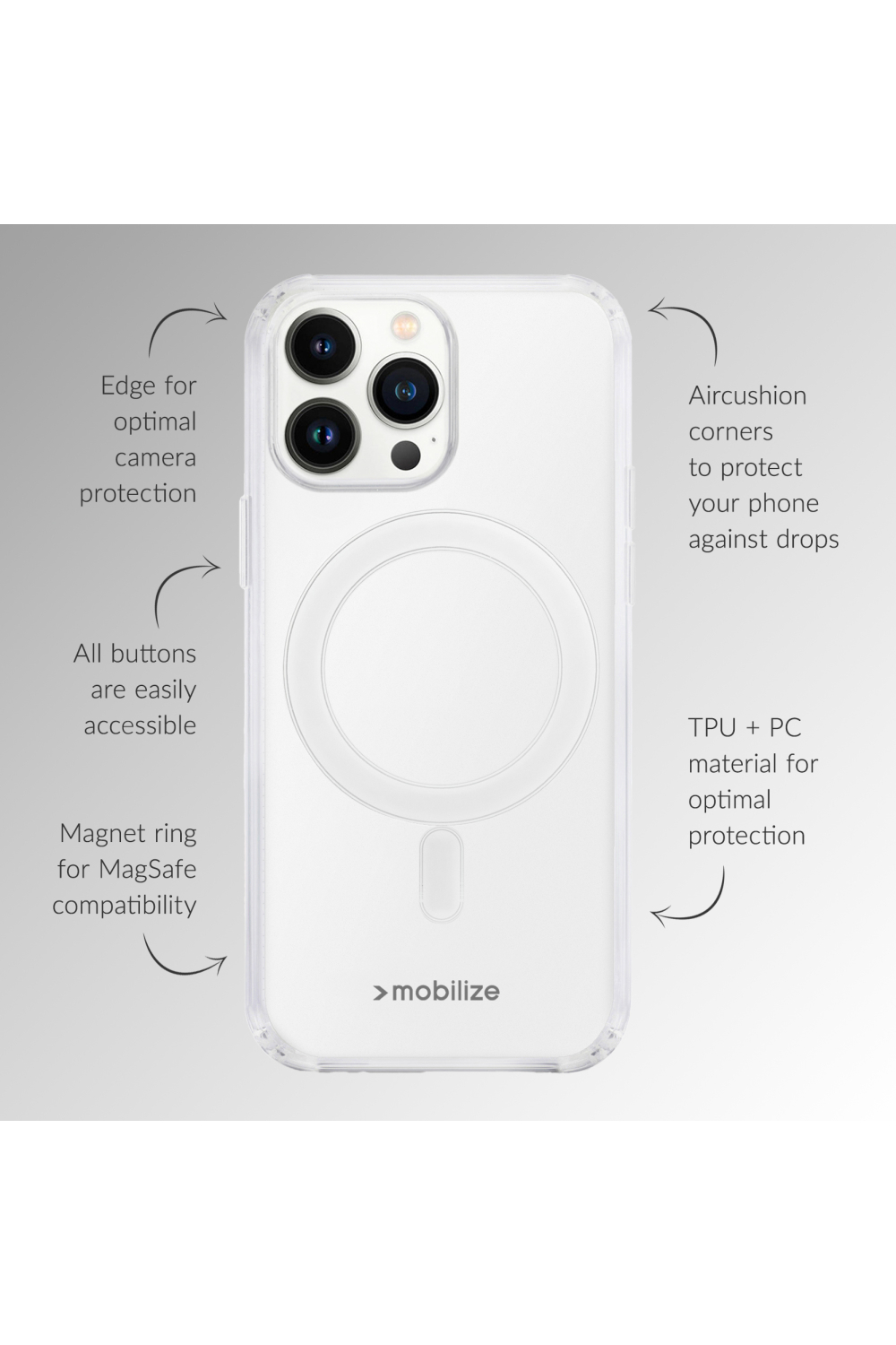 Mobilize Naked Protection Case Apple Iphone 17 Pro/18 Pro Clear - Afbeelding 4
