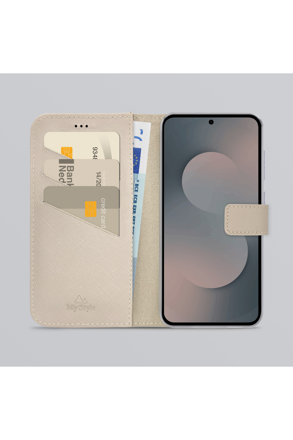 My Style Flex Wallet For Samsung Galaxy S25 Fe 5G/S26 Fe 5G Warm Taupe - Afbeelding 2