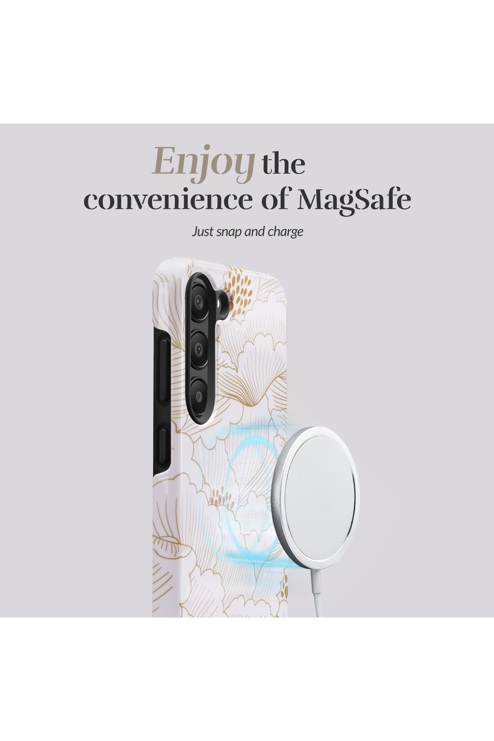 Mio By Mobilize Mio White Roses Magsafe Compatible For Samsung S25 Fe 5G/S26 Fe 5G - Afbeelding 3