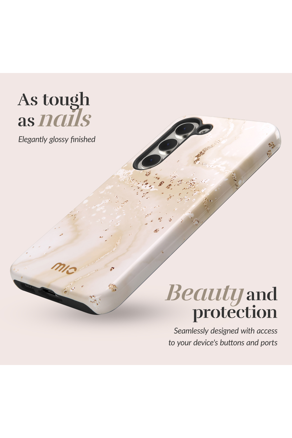 Mio By Mobilize Mio Gold Marble Magsafe Compatible For Samsung S25 Fe 5G/S26 Fe 5G - Afbeelding 2